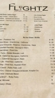 Flightz Wine Pub menu
