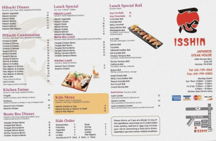 Isshin Japanese steakhouse menu