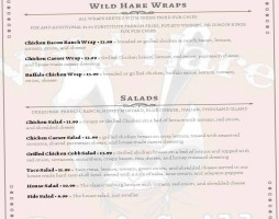 Wild Hare Grill menu