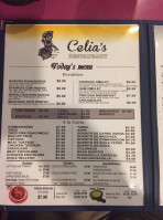 Celia's menu