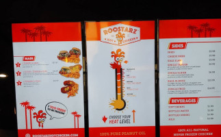 Roostarz Hot Chicken menu