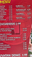 Chonchis Taco Shop menu