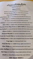 Franks Hoppy Bistro menu