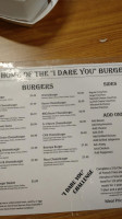 Boompa's Burgers menu