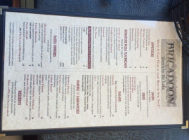 Brigadoon Tavern By The Lake menu