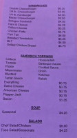 Rockets Grub Pub menu