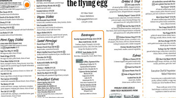 The Flying Egg menu