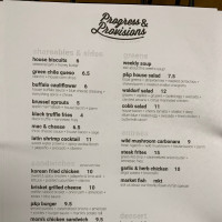 Progress Provisions menu