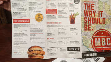 Milwaukee Burger Company menu