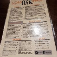 The Olde Oak menu