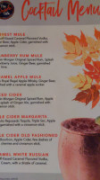 The Oriole Cafe menu