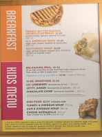 Tropical Smoothie Cafe menu