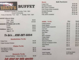 Fat Tracy's menu
