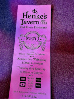 Henke's Tavern food