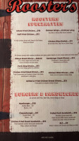 Roosters menu