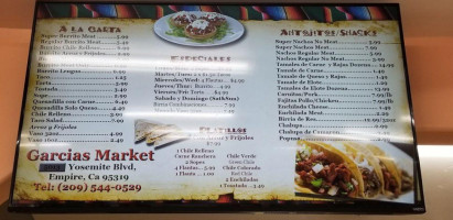 Garcia's Market menu