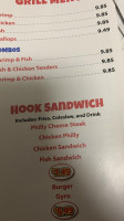 Hooks Fish And Chicken menu