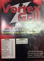 Vortex Grill menu