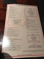 The Harrison menu