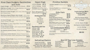 Elizabeth Express Kitchen Car menu