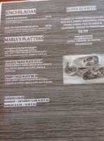 Maria's Taqueria menu