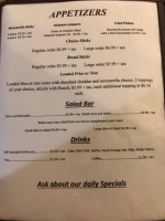 Boondocks Pizza And Grill Elkton Ky menu