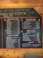 Captain Crab's Take Away menu