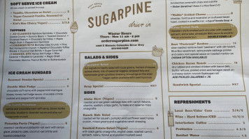 Sugarpine Drive-in menu