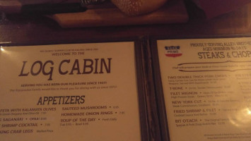 Log Cabin menu