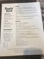 Ragin' Reef menu
