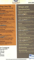 Benchwarmers Grill And Spirits menu