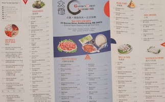 George's Hot Pot Korean Bbq menu