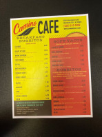 Morning Glory Cafe menu