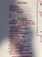 Sal Sorrento's Pizzeria menu