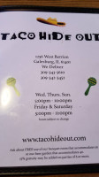 Taco Hideout menu
