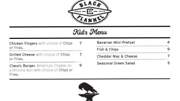 Black Flannel Brewing Co. menu
