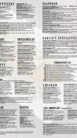 Garcia's Cuisine menu