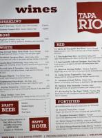 Tapa Rio menu