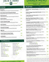 Jack's Abby Craft Lagers menu