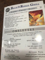 Blue Ridge Grill menu