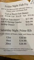 Village Inn menu