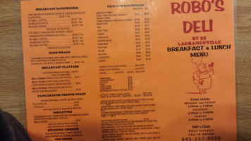 Robo's Deli menu