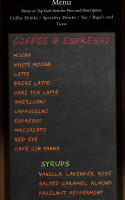 Crooks Coffee menu