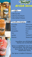 Tealeaf Cafe menu