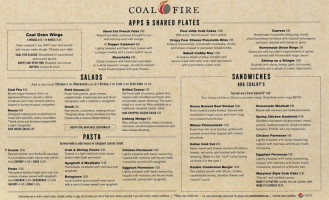 Coal Fire Pizza menu