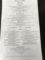 Bistro Le Bliss menu