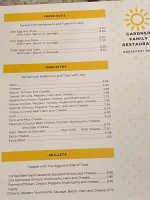 Gardner menu