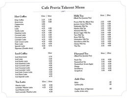 Oko Cafe menu