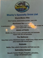 Sharky's Tavern menu