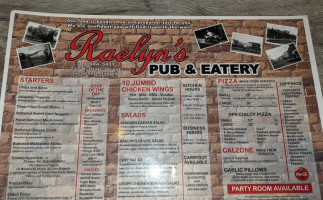 Raelyn's Pub menu